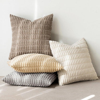 Kordsamt Kissenhüllen 4er Set Dekorative Sofakissen 50x50cm