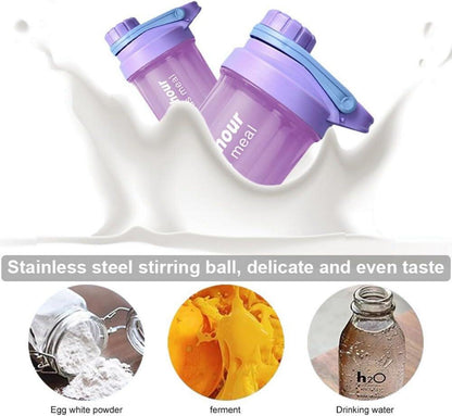 600ML Protein Shaker für Supplement Shakes mit Sieb & Mess-Skala