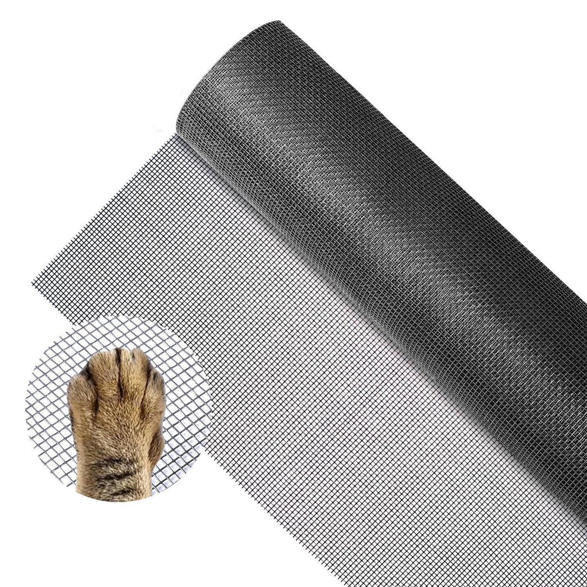 Fliegennetz Meterware 120x250cm – Fiberglas Insektenschutz Gewebe Schwarz