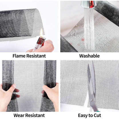 Fliegennetz Meterware 120x250cm – Fiberglas Insektenschutz Gewebe Schwarz