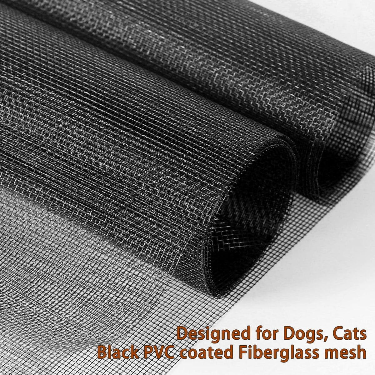 Fliegennetz Meterware 120x250cm – Fiberglas Insektenschutz Gewebe Schwarz