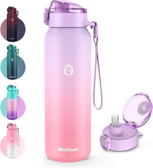 Edelstahl Trinkflasche Sport Strohhalm 1L doppelwandig 1000ml Outdoor
