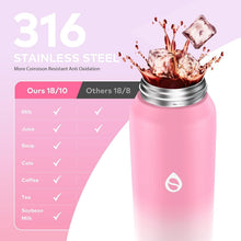 WEMEET Trinkflasche 18/10 Edelstahl Abnehmbarer Strohhalm