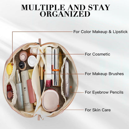 Telena Damen PU-Leder Make-up Tasche Kulturbeutel Organizer Frauen