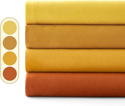 EMEMA Samt Kissenbezug 45x45 cm 4er Set Orange Serie
