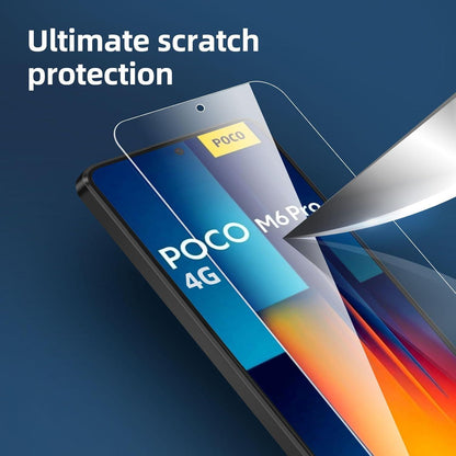 3er Pack Panzer Schutz Glas Xiaomi Poco M6 Pro 4G Kratzfest 9H HD