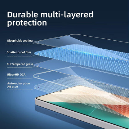 Panzer Schutz Glas Xiaomi Redmi Note 13 Display Schutzfolie 3er Pack 9H Härte