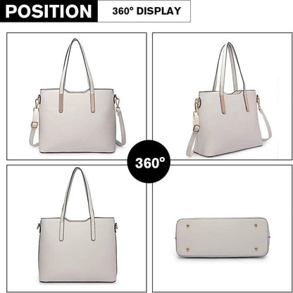 Elegante PU-Leder Handtasche Set für Damen - Büro Schule Shoppen