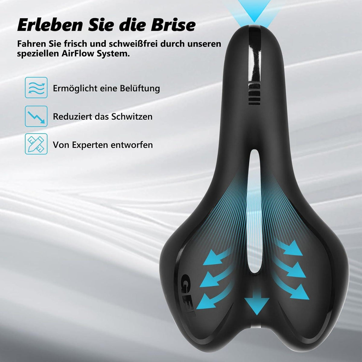 Fahrradsattel Gel MTB Damen Herren Wasserdicht Hohl Rennrad