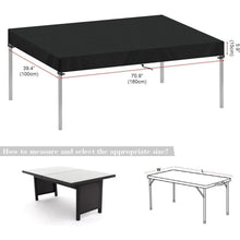Gartentisch Abdeckplane 180x100x15cm – Wasserdicht & Wetterfest