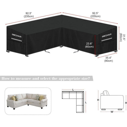 Wasserdichte Schutzhülle für V-Form Lounge Sofa – Gartenmöbel Abdeckung