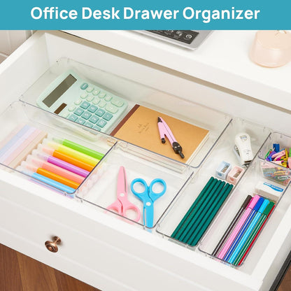 Vtopmart Schubladen Organizer 36-teilig 7 Größen transparent stapelbar