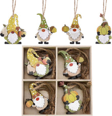24er Herbstdeko Holz Anhänger Kürbis für Fenster Tisch 5cm
