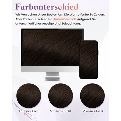 Echthaar Pferdeschwanz Extension Braun 45cm