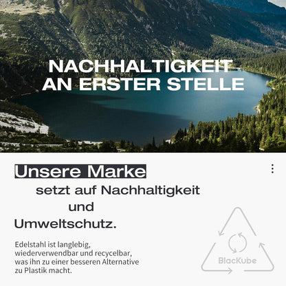 Thermosflasche 500ml 1L Edelstahl Trinkflasche Auslaufsicher für Sport
