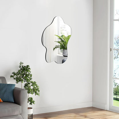 Asymmetrischer Wandspiegel 58x70cm – Rahmenlos & Dekorativ