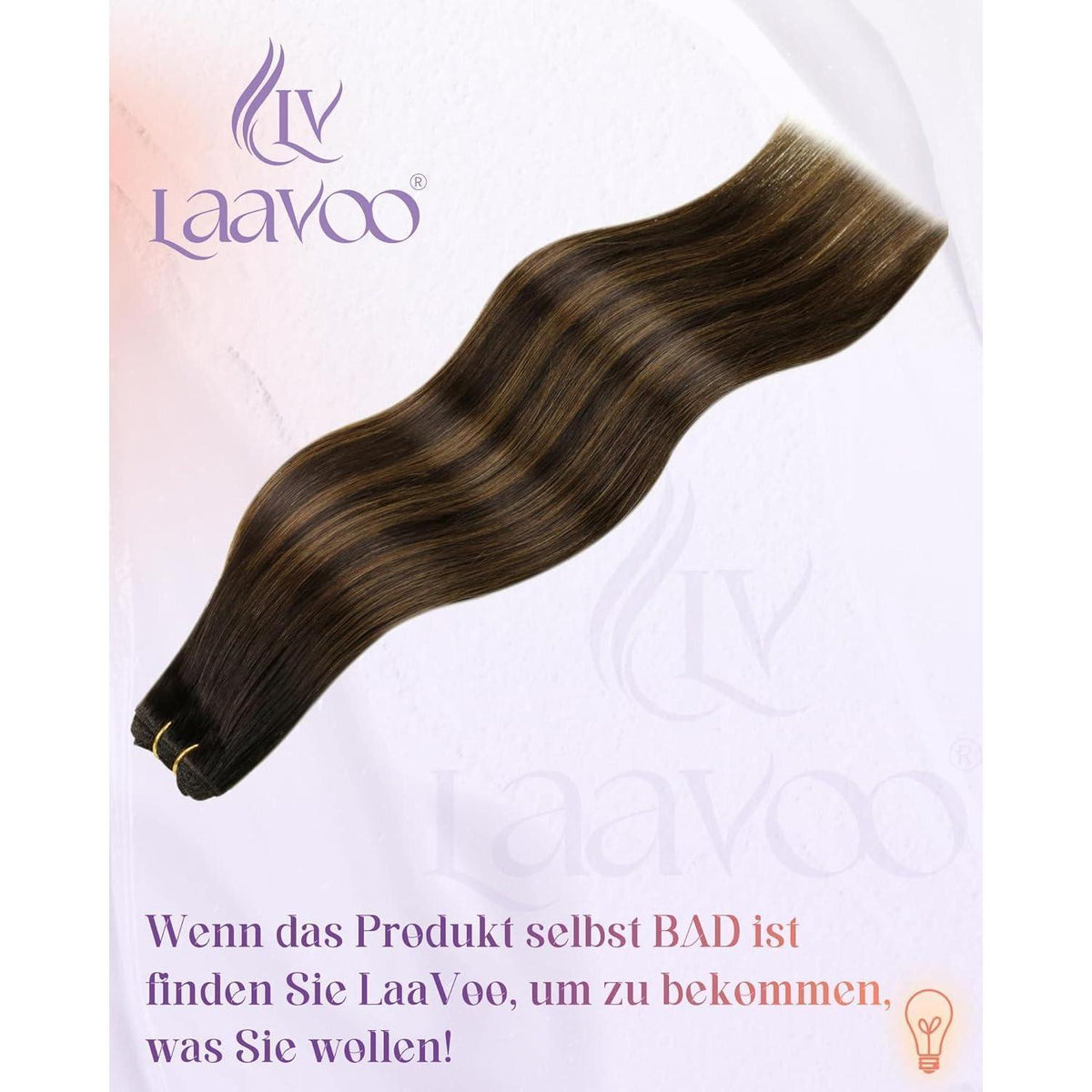 Echthaar Tressen Braun Balayage 60cm – Zum Einnähen & Stylen