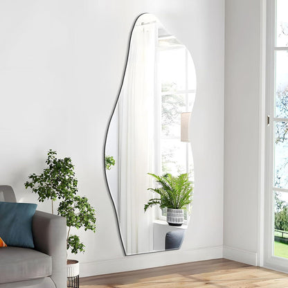 Asymmetrischer Wandspiegel 160x60cm – Rahmenlos & Dekorativ