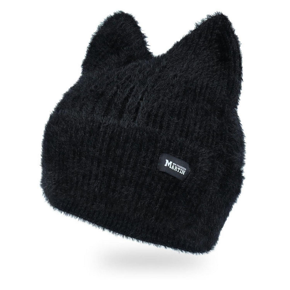 Strickmütze mit Katzenohren für Damen, warme Wintermütze