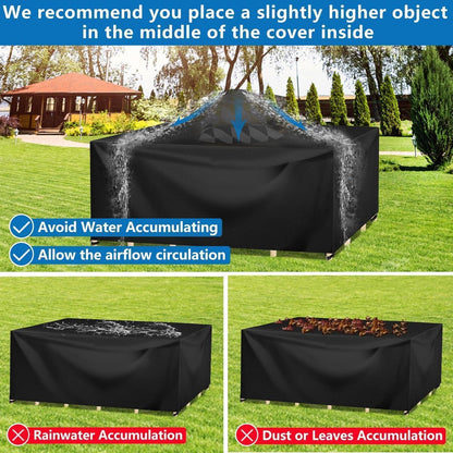 Wasserdichte Gartenmöbel Abdeckung 350x260x90cm