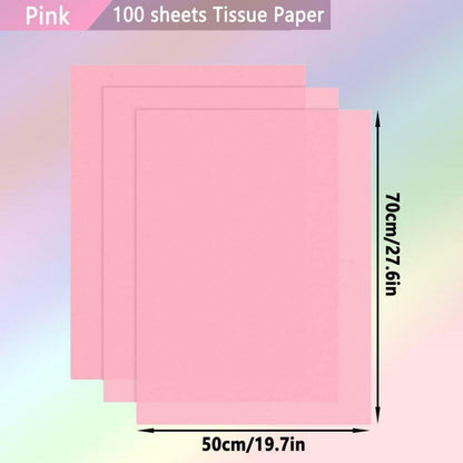 100 Blatt Rosa Seidenpapier 70x50 cm Geschenkverpackung Bastelpapier