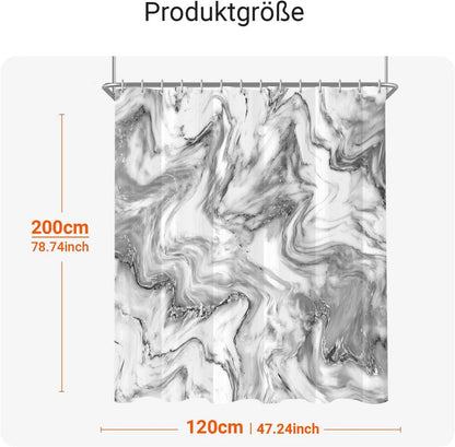 Duschvorhang Marmor Antischimmel 120x200cm Polyester Textil