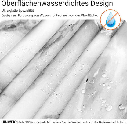 Duschvorhang Textil Marmor 240x180cm Wasserdicht