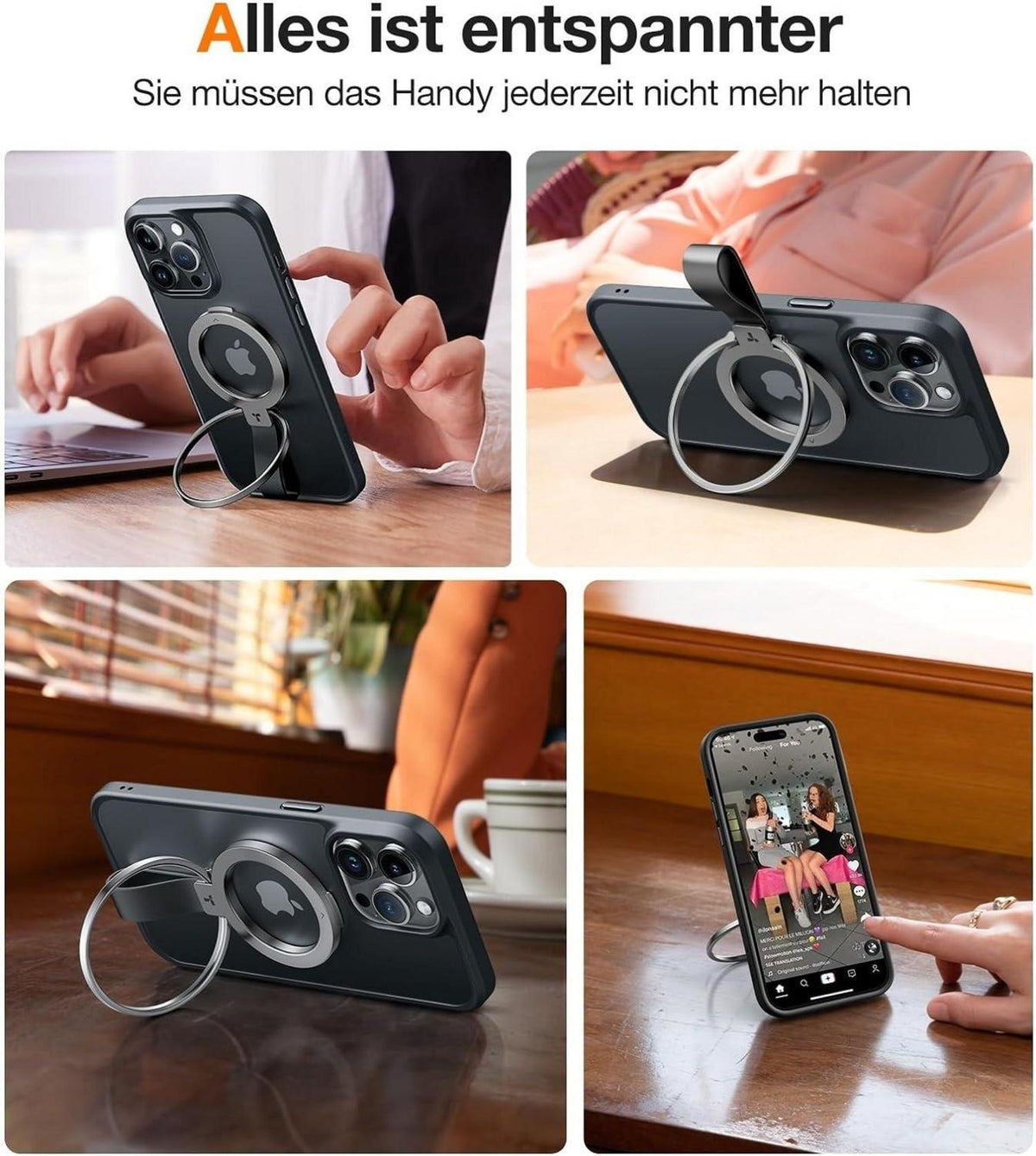Handy Ring Halterung Magnetisch 360° für iPhone Samsung Magnetkraft
