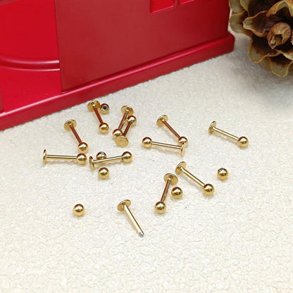 12er Lippenpiercing Set Chirurgenstahl Labret Helix Tragus Stud 1,2mm 8mm Silber Gold Schwarz