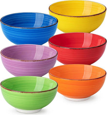 12-teiliges Steinzeug Dessertschalen Set 12Oz - Bunte Keramik Schalen