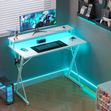 Gaming Schreibtisch LED 100x50 cm - Ergonomisch, Gamer Tisch