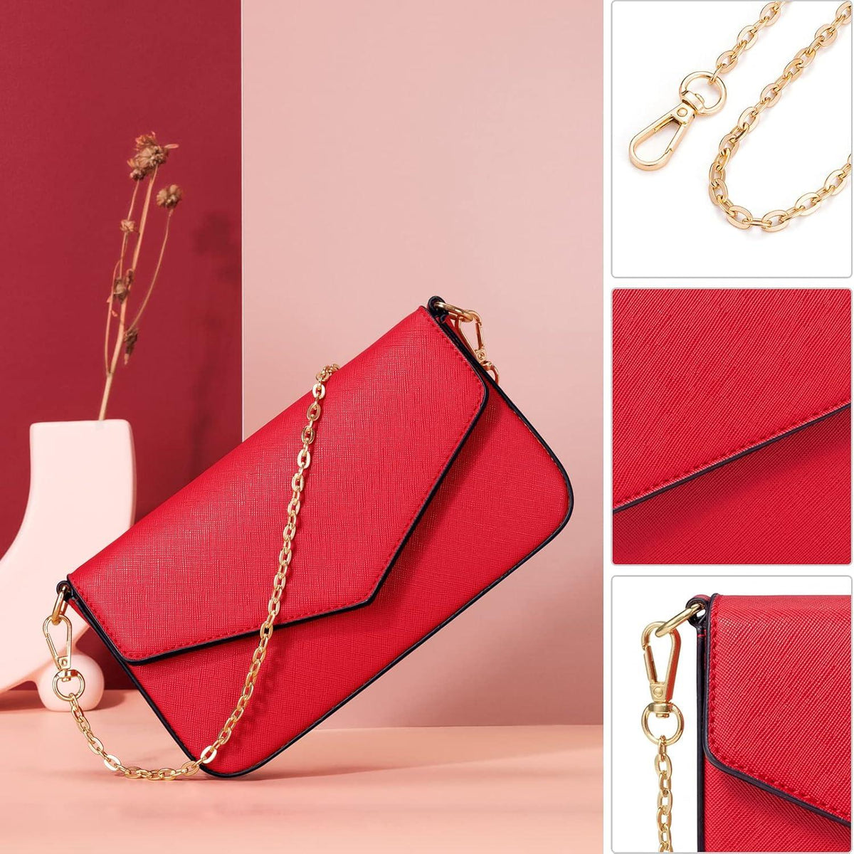 Bagsure Damen Handtasche 4-teiliges Set für Büro Schule Einkauf Reise