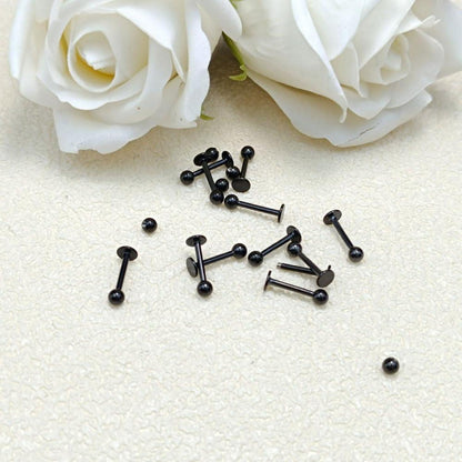 12er Lippenpiercing Set Chirurgenstahl Labret Helix Tragus Stud Silber Gold Schwarz