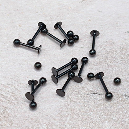 12er Lippenpiercing Set Chirurgenstahl Labret Helix Tragus Stud Silber Gold Schwarz