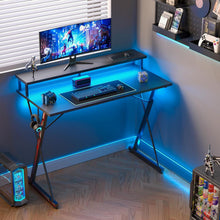 Gaming Schreibtisch LED 120x50 cm Ergonomic Monitorständer