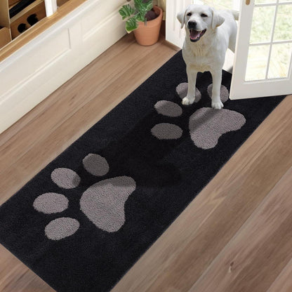 Rutschfeste Fußmatte dunkelgrau 80x178 cm – Sauberlaufmatte Innenbereich