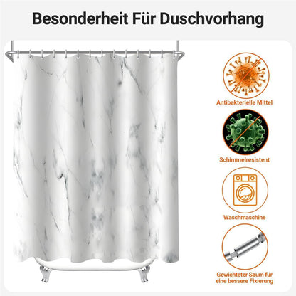 Duschvorhang Marmor 120x200cm Textil Wasserdicht Antischimmel Waschbar