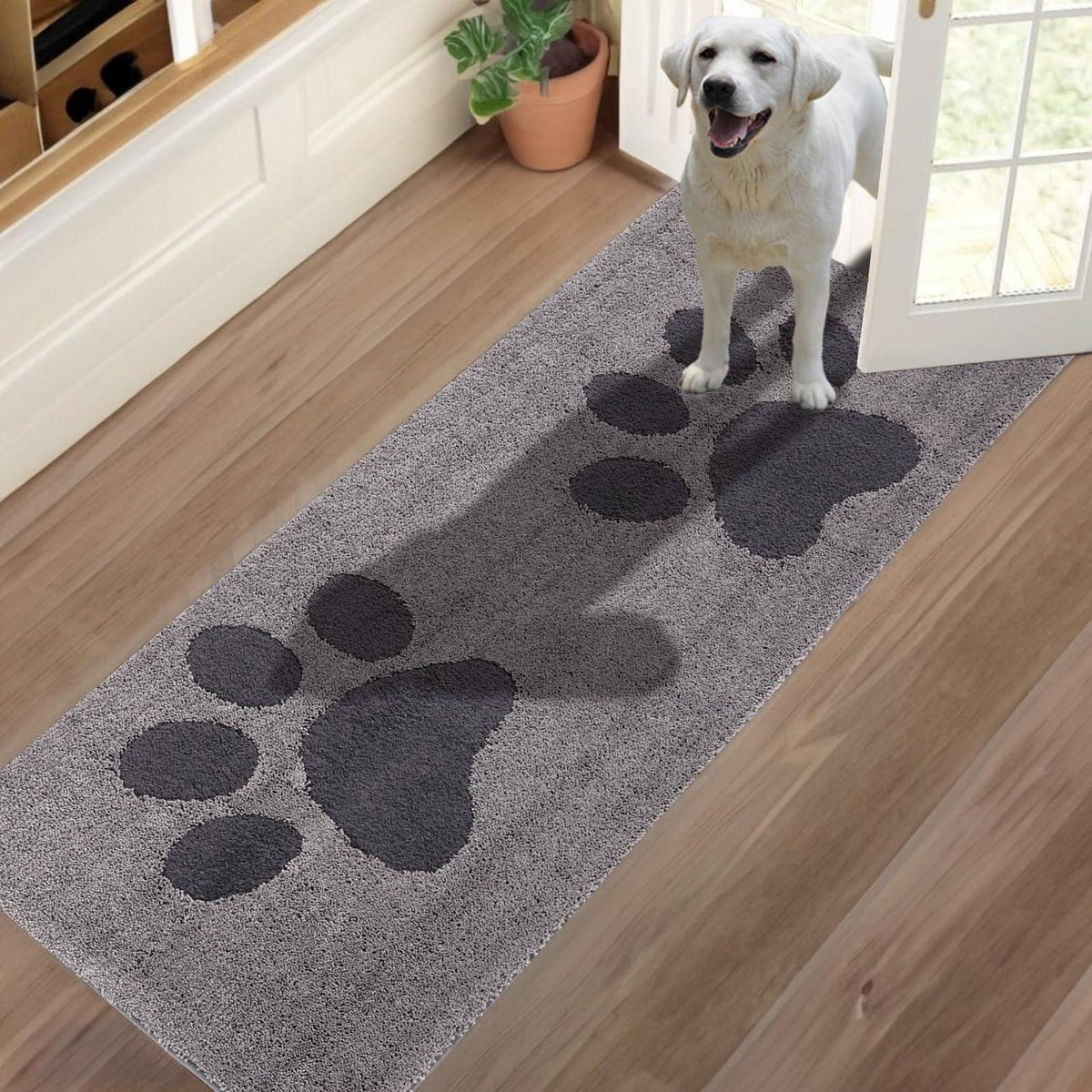 Rutschfeste Fußmatte Grau 80x178 cm – Sauberlaufmatte für Innen