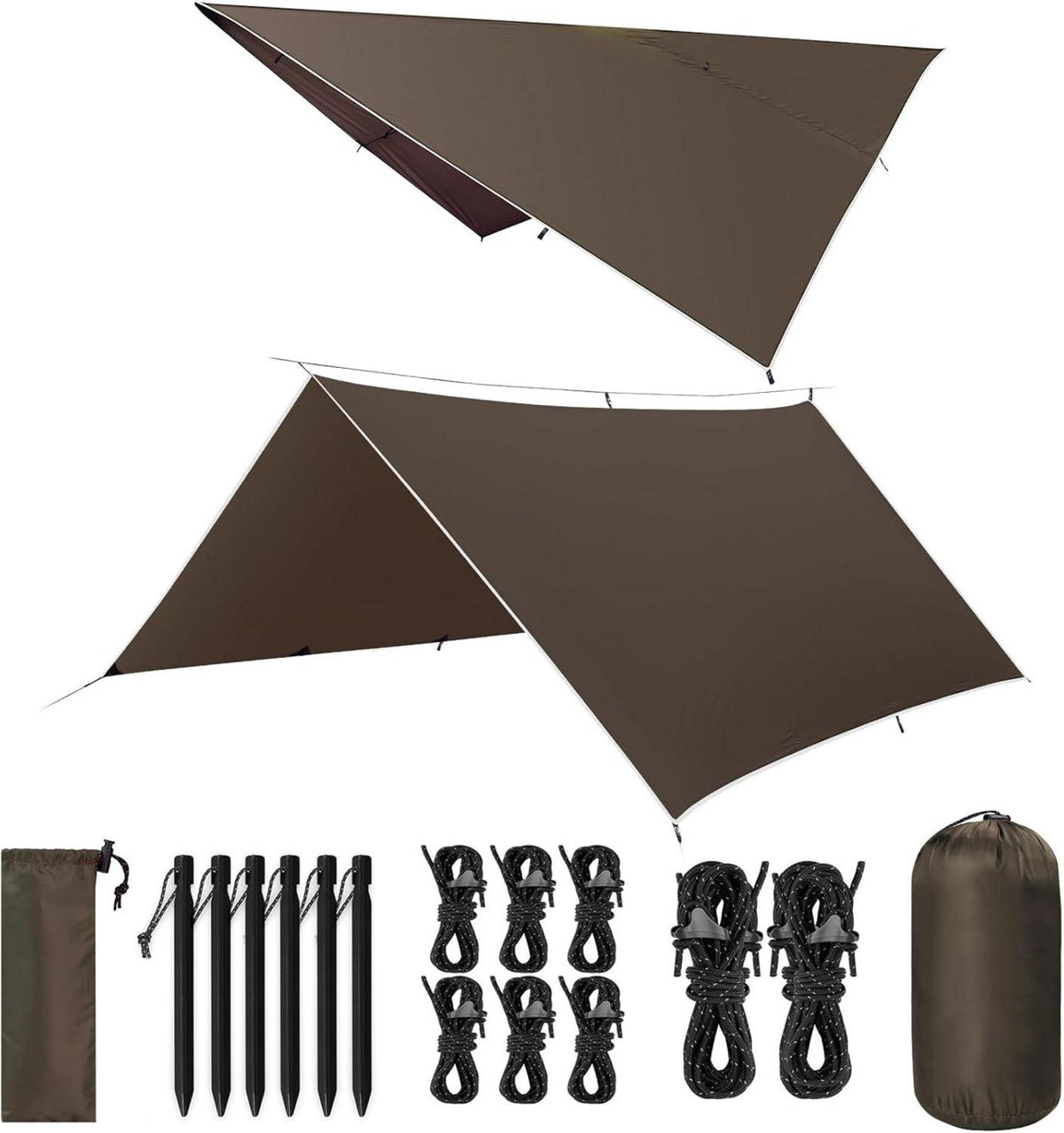 Ultraleichtes Camping Zeltplane 3x3M Wasserdicht mit Zubehör