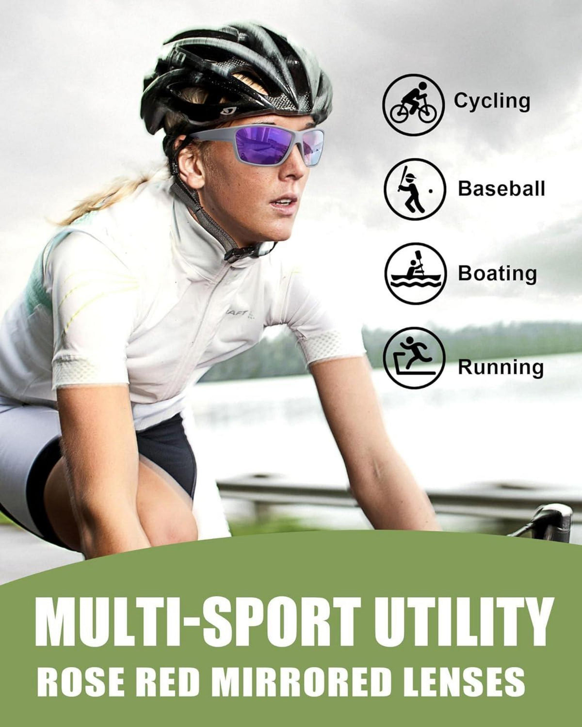 Myiaur Sport Sonnenbrille Damen polarisiert UV400 Schutz