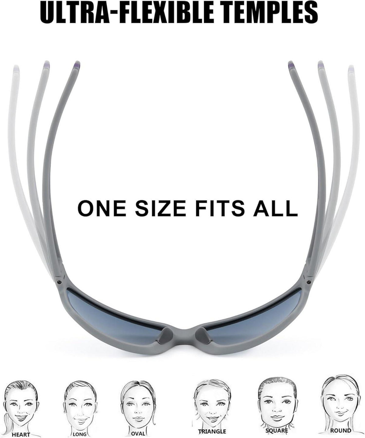 Sport Sonnenbrille Damen polarisiert UV400-Schutz Laufen Radfahren Angeln Autofahren