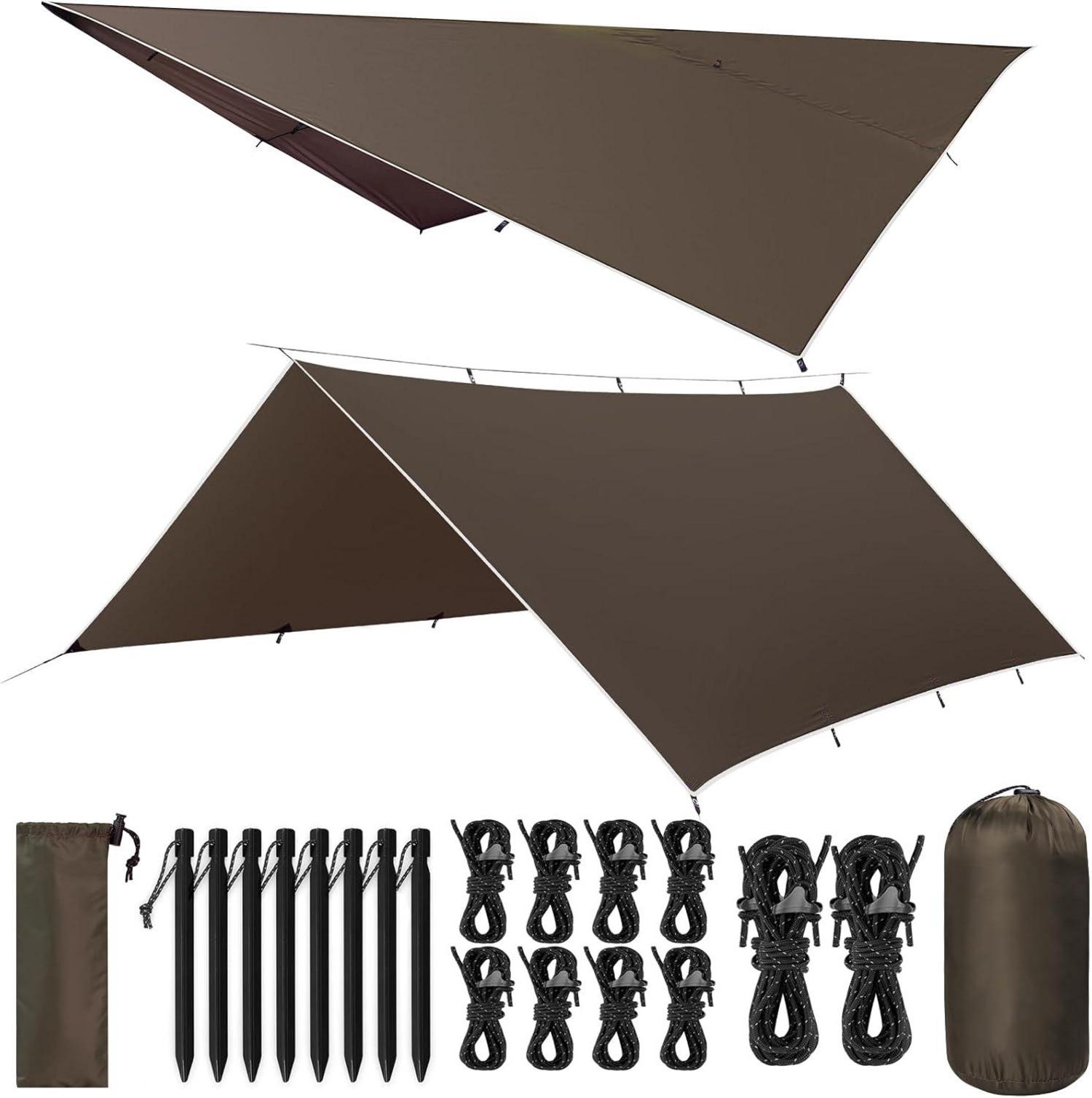 Ultraleichtes Camping Tarp 3x5M Wasserdicht Anti-UV Schutz
