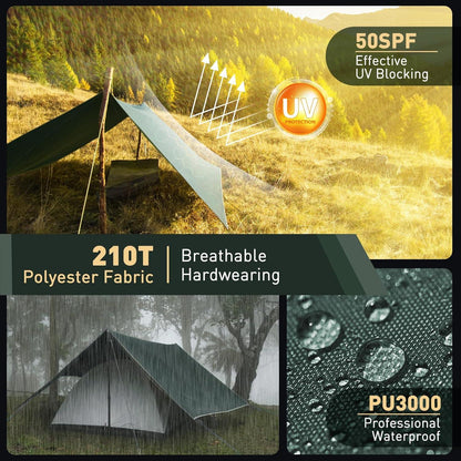 Ultraleichte Camping Zeltplane 3x5M Wasserdicht Schutz