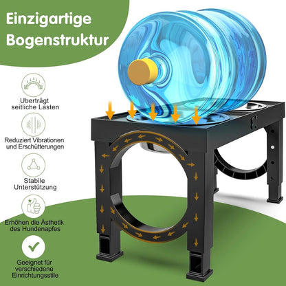 Erhöhter Hundenapf 5-stufig verstellbar mit Edelstahlnäpfen