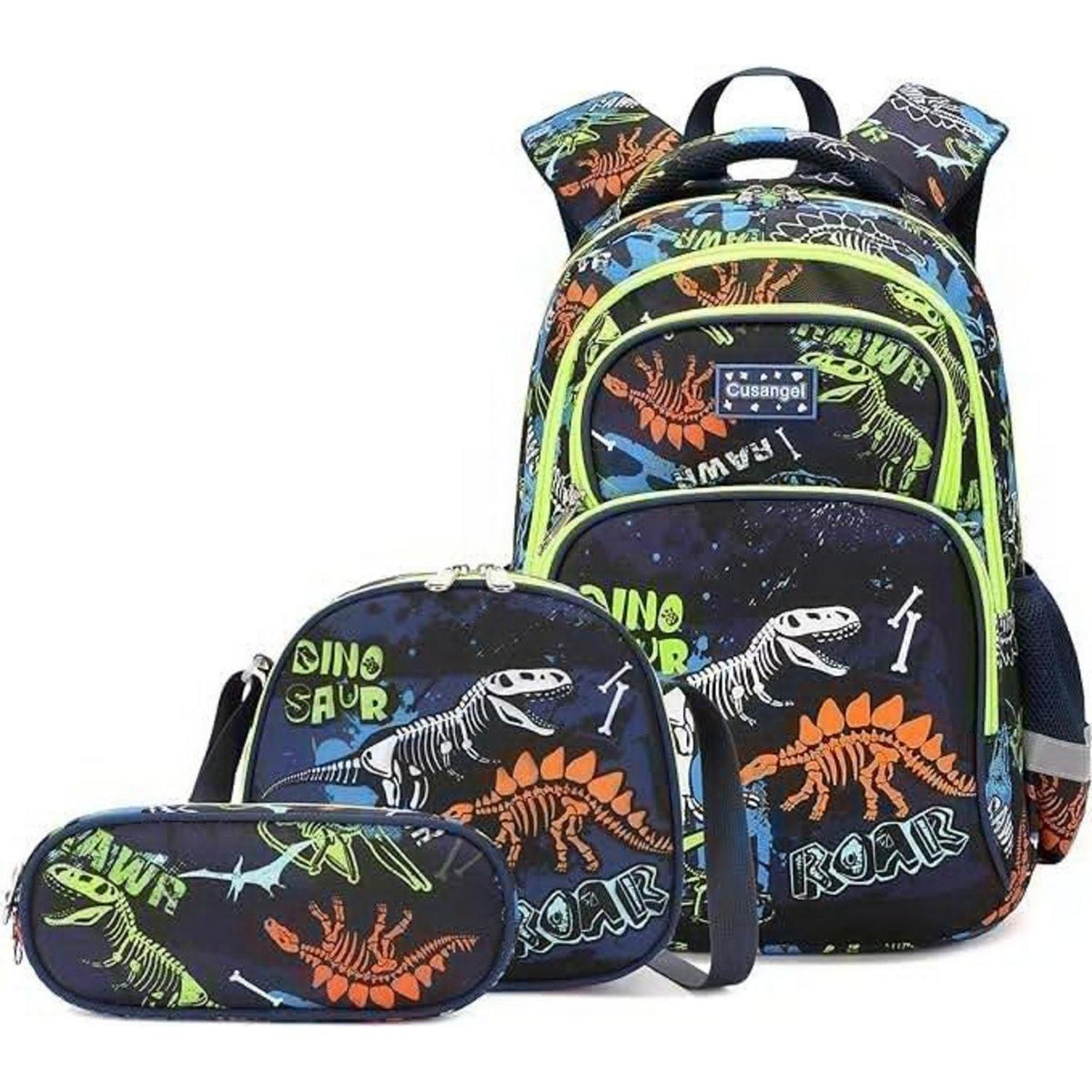 Kinder Rucksack Dino mit Lunchbox & Stiftekasten