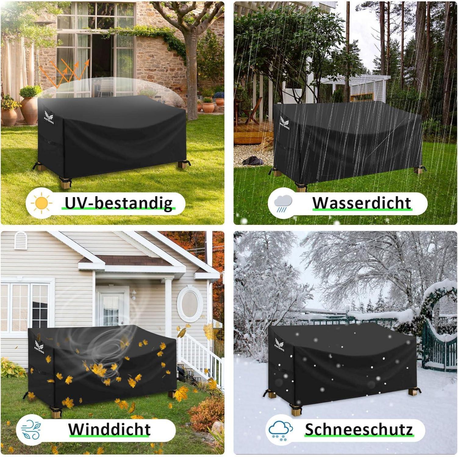 Gartenbank Schutzhülle 185x69x65/96cm Oxford Wasserdicht UV-Beständig