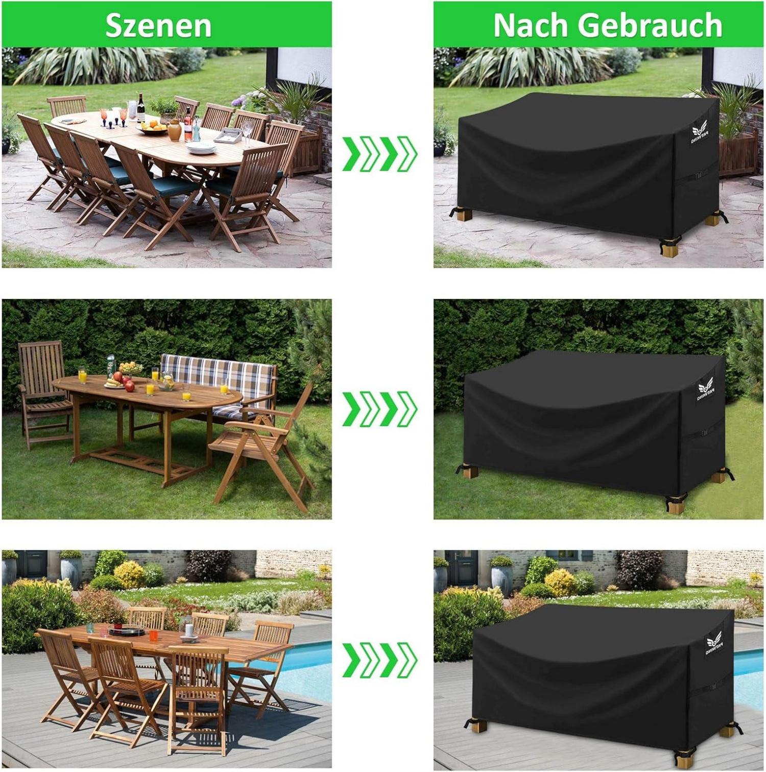 Schutzhülle Gartenbank 185x69x65/96cm wetterfest 600D Oxford