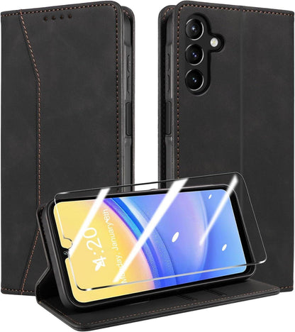 QHOHQ Samsung Galaxy A15 4G/5G Handyhülle mit Panzerfolie, Premium