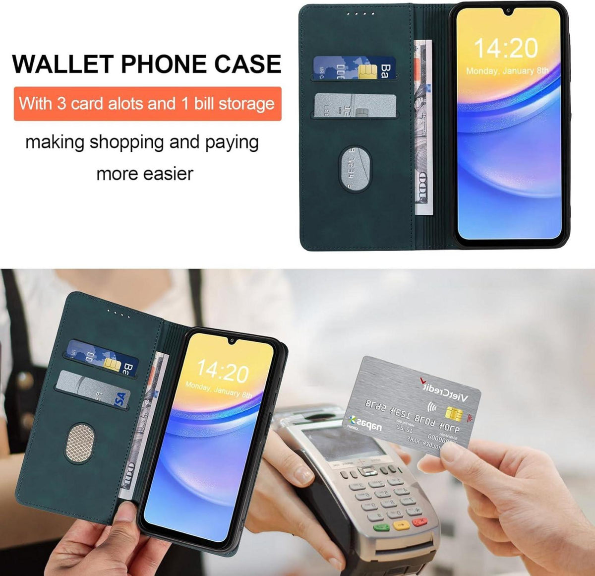 Handyhülle Samsung Galaxy A15 4G/5G Leder Flip Case