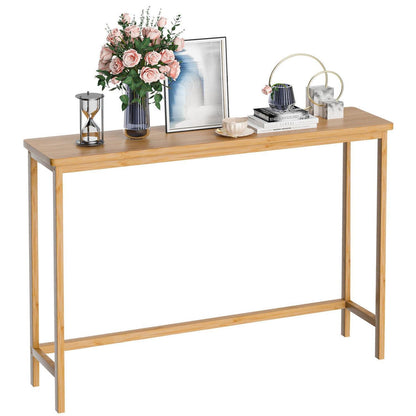 Bambus Konsolentisch Schmal 100cm – Beistelltisch für Flur & Wohnzimmer